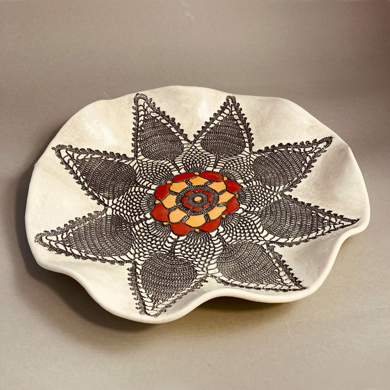 Porcelain Lace Motif Plate