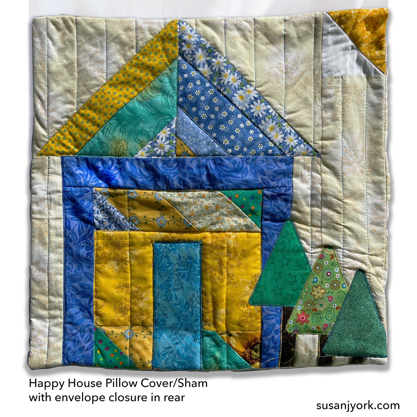 Happy House Pillow Cover/Sham