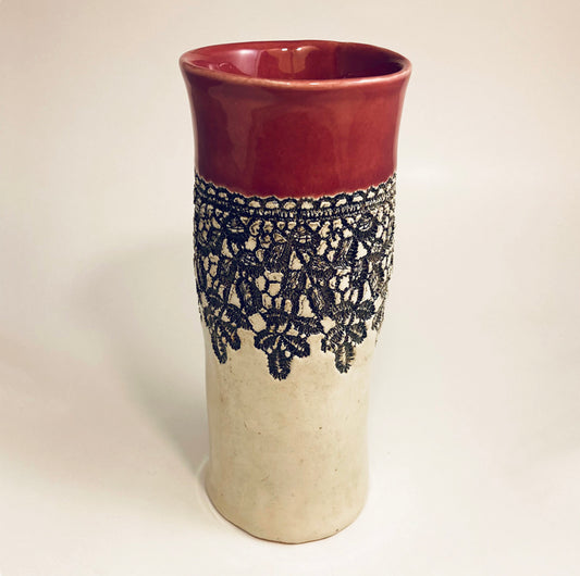 Porcelain Lace Motif Vase