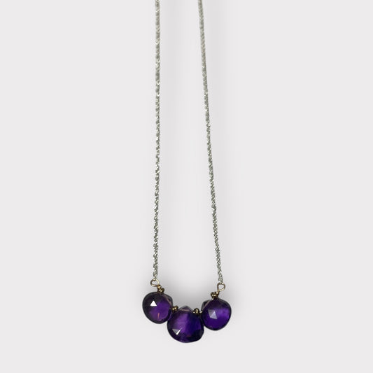 Amethyst Trio Necklace