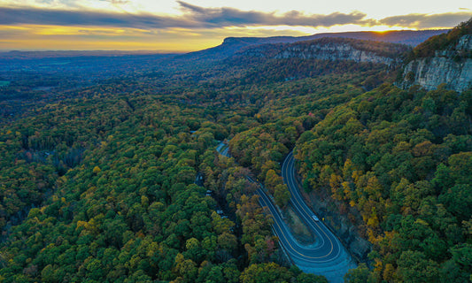 Hairpin Turn at Sunset (Gardiner, NY)