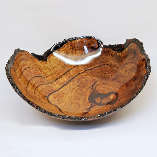 Maple Burl Bark Edge Bowl