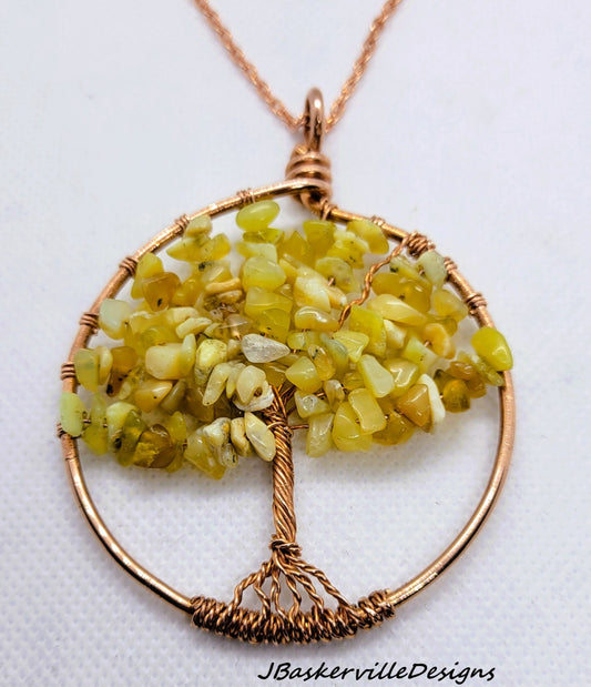 Peridot Tree of Life Necklace