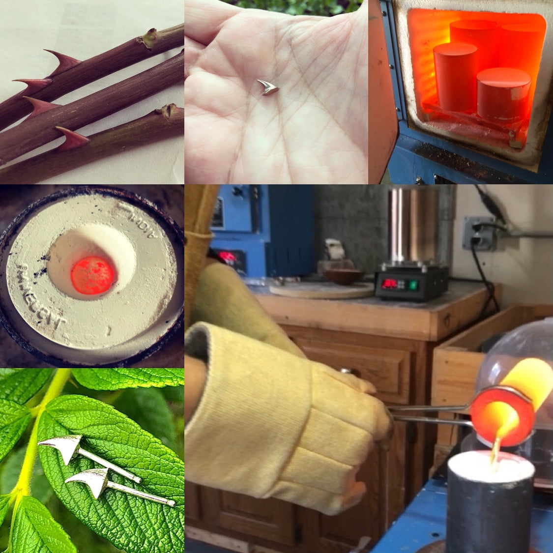 Rose Thorn Stud Earrings