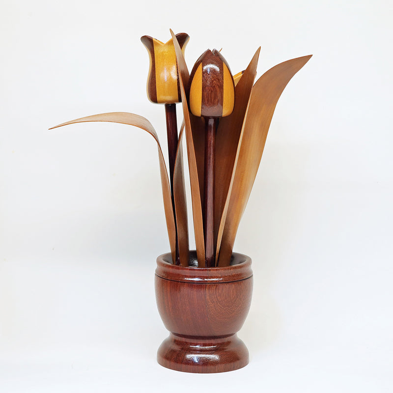 Wooden Tulip Floral Display