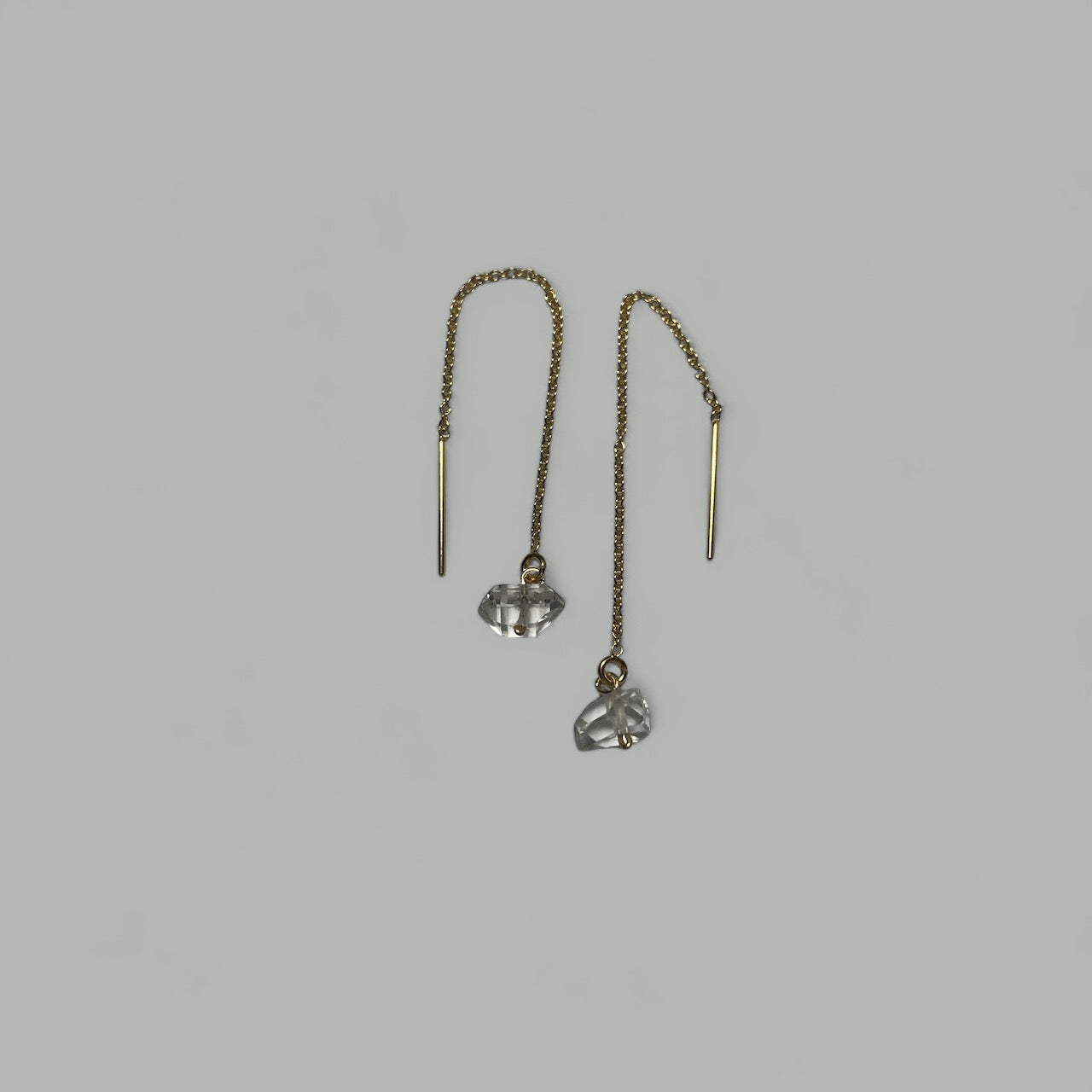 Herkimer Diamond Threader Earring
