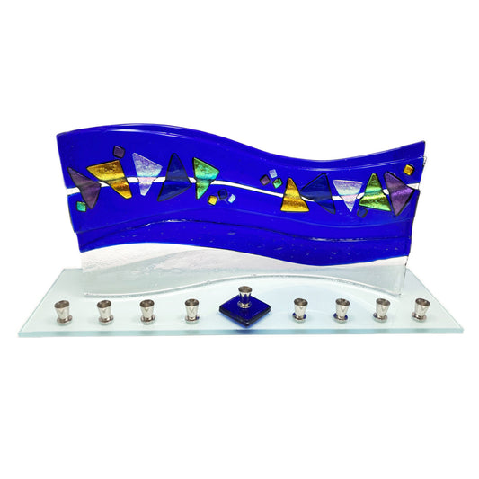 Blue Quasar Menorah