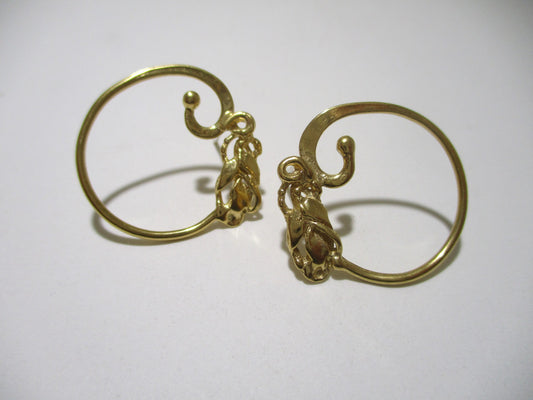 Vermeil Swirl Post Earrings