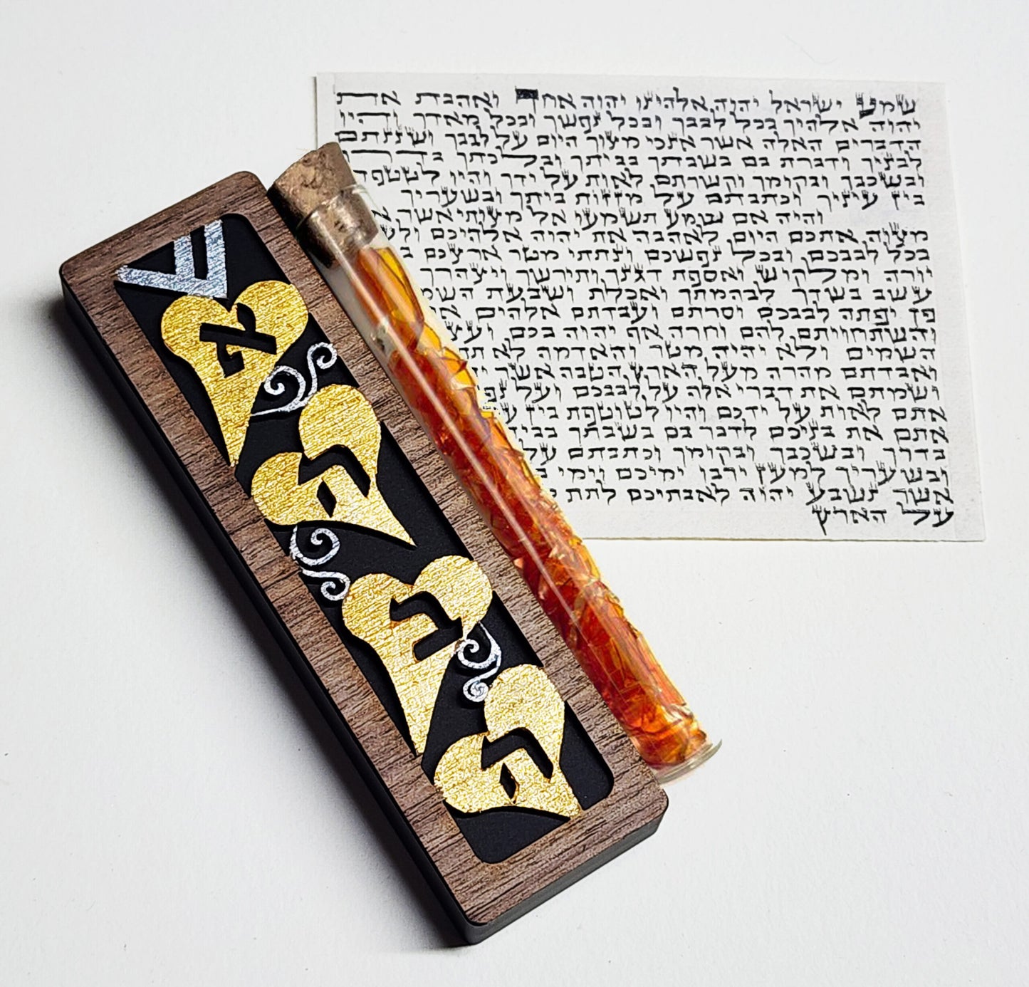 Ahava Mezuzot-Wedding Glass