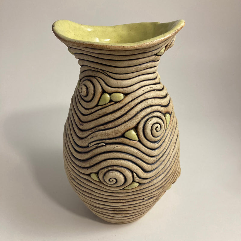 Medium Vase with Spiraled Coils