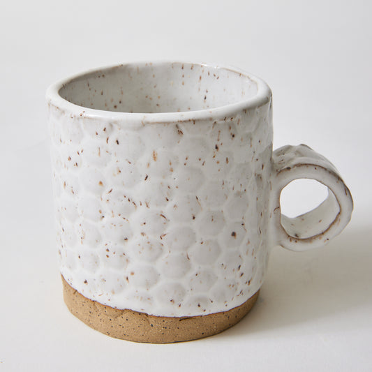 White-Speckled Sweater Season Honeycomb Mug