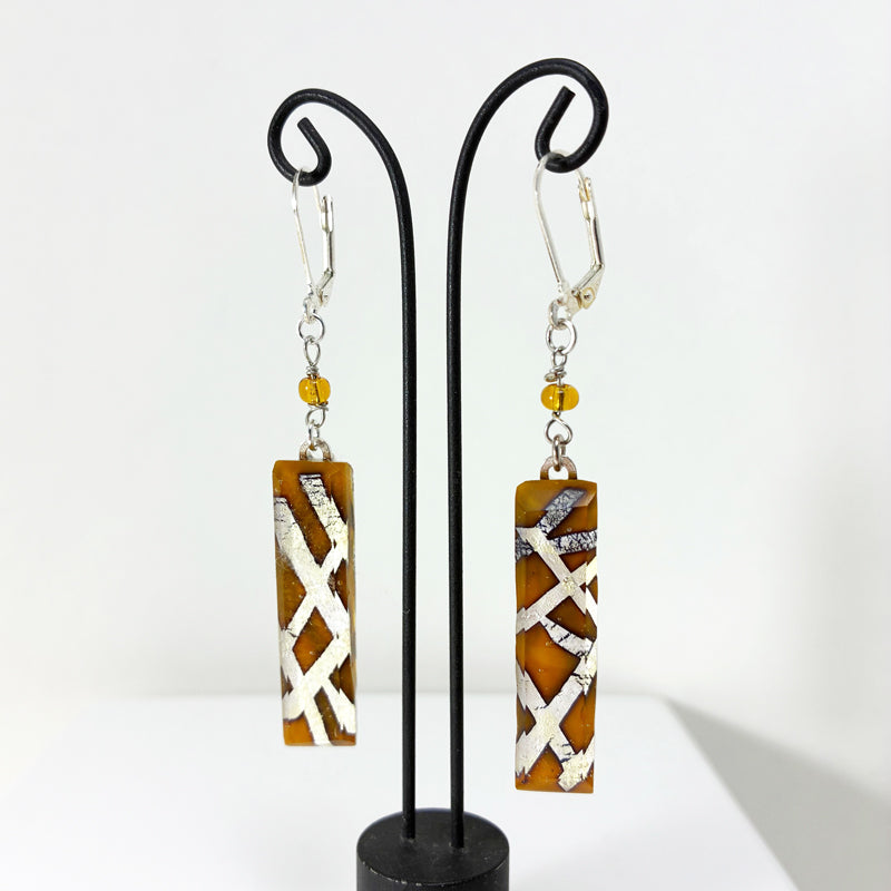 Hanging Fused Glass Earrings