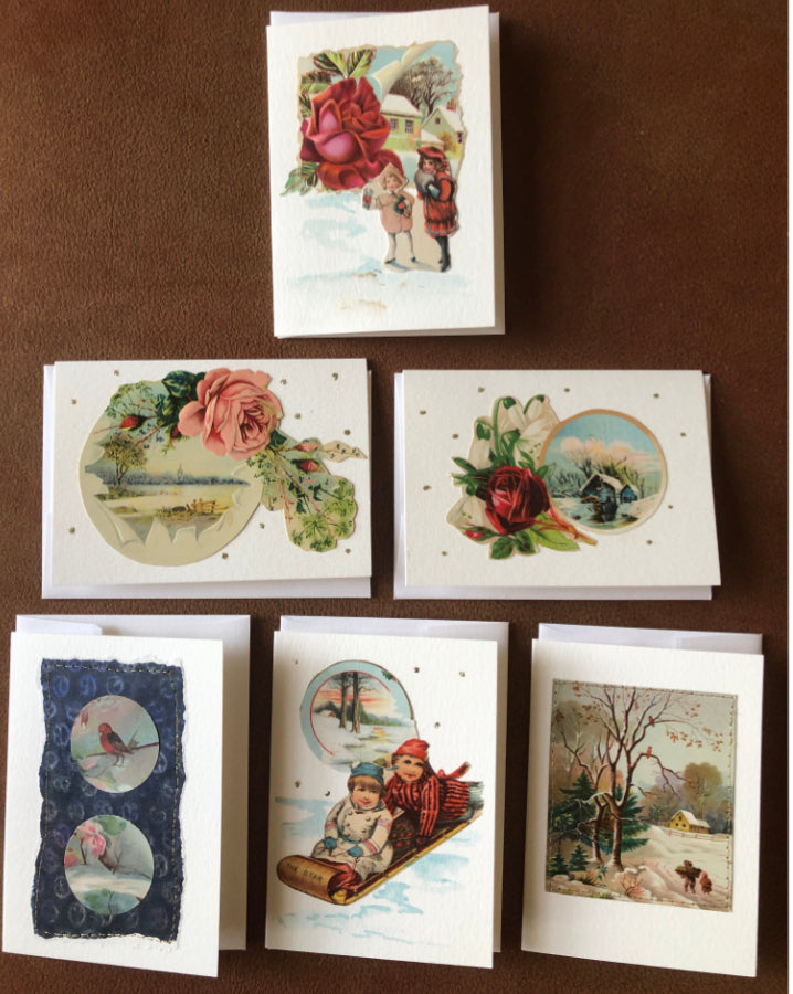 Greeting Cards: 6 Winter Holiday Small Notecards