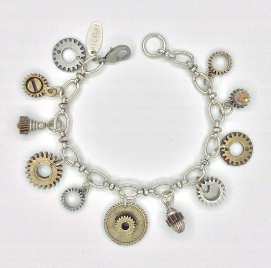 Industrial Gear Charm Bracelet - 1574