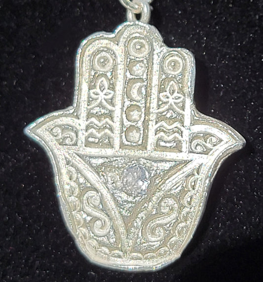 Intricate Hamza with Clear CZ