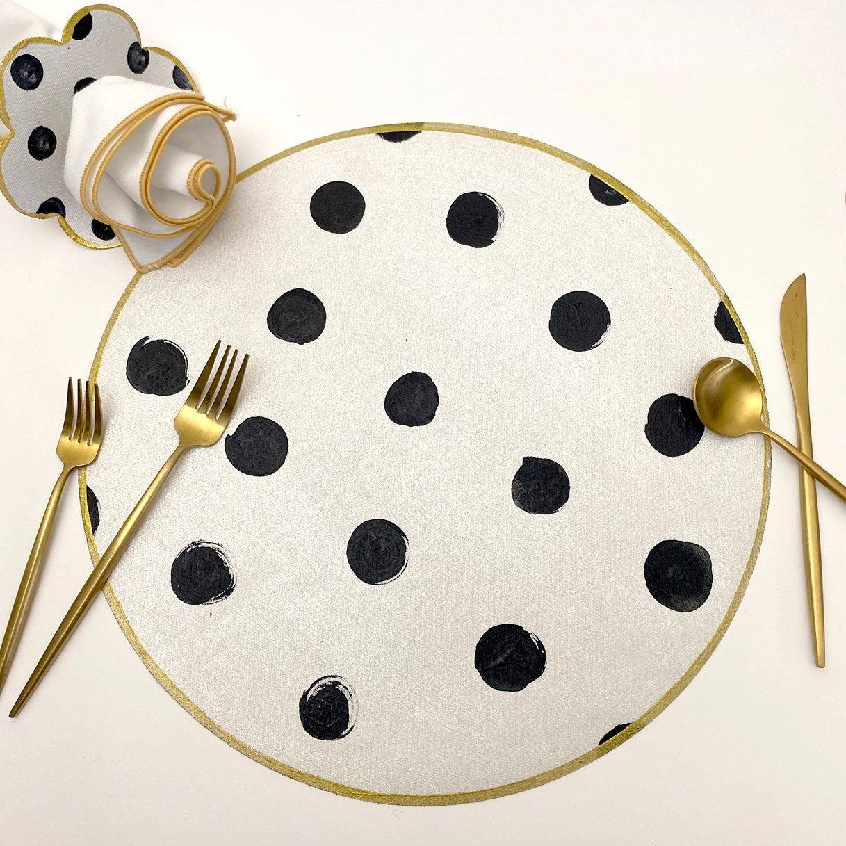 Polka-Dotted 3-Pc. Place-Setting