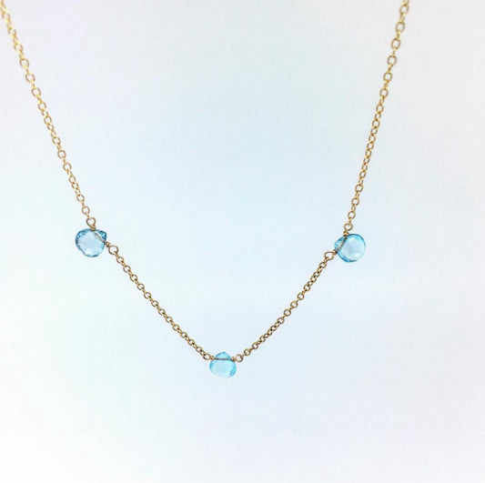 Blue Topaz Droplet Trio