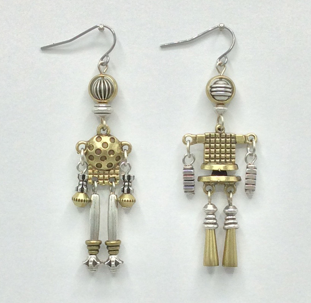 Mismatched Minibot Earrings - 3454/51