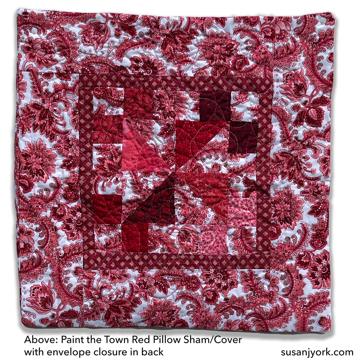 Paint the Town Red Pillow Sham/Cover