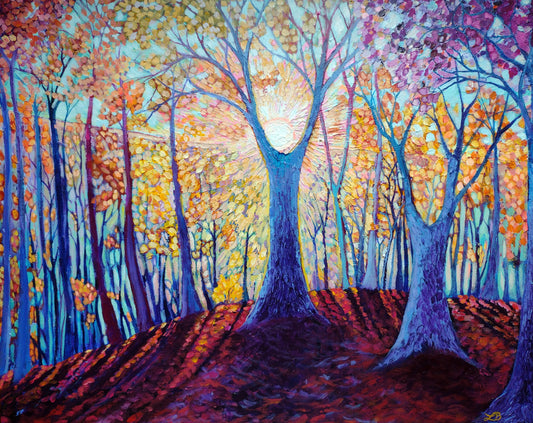 Sunrise through Oaks