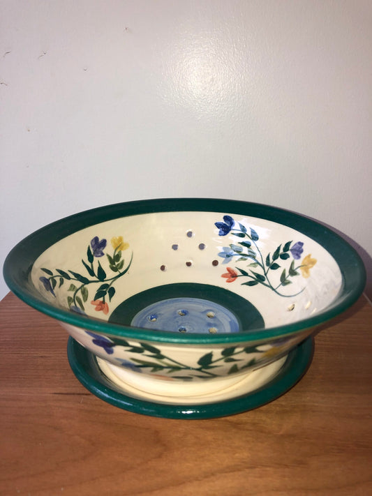 Floral Colored Colander Medium