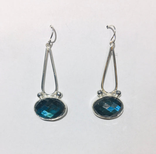 Faceted Labradorite Earrings