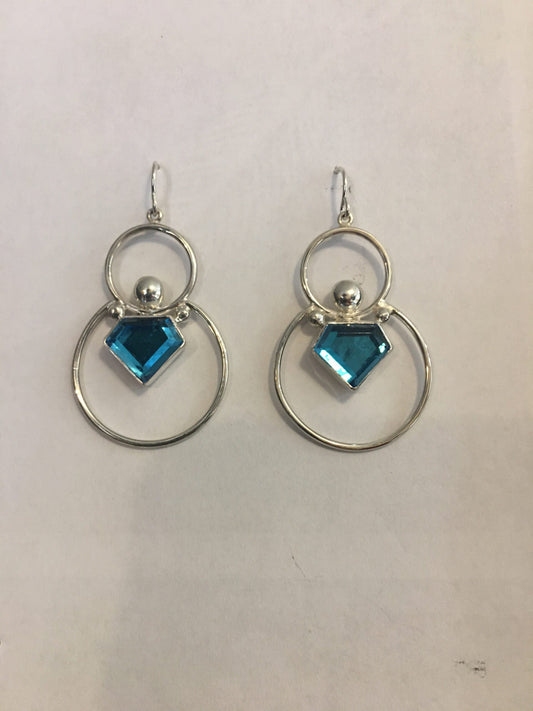 Sterling Silver and Topaz earrings