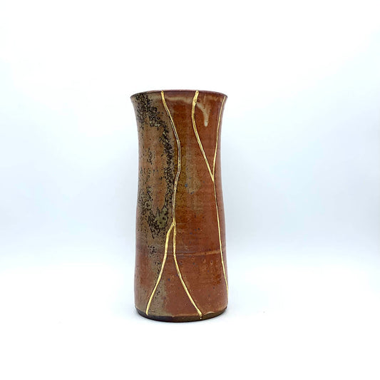 Faux Kintsugi Rich Shino & Gold Vase