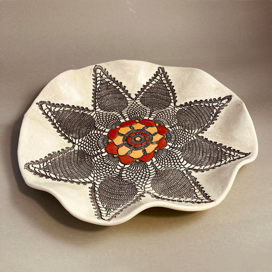 Porcelain Lace Motif Plate