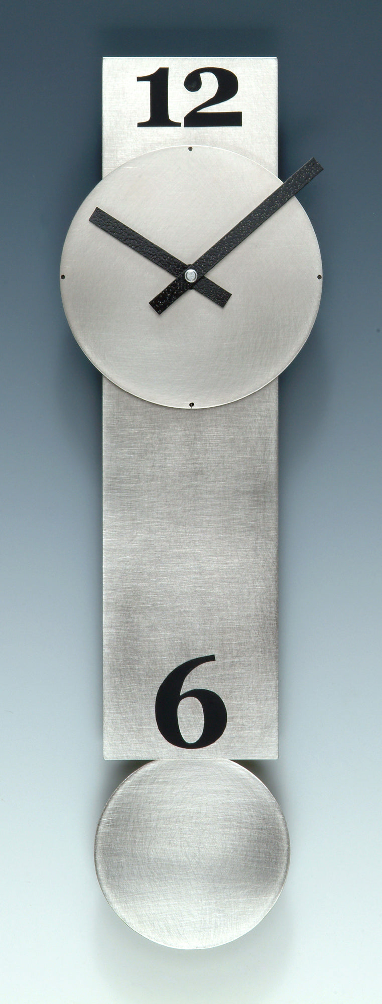 Narrow Steel Pendulum Clock