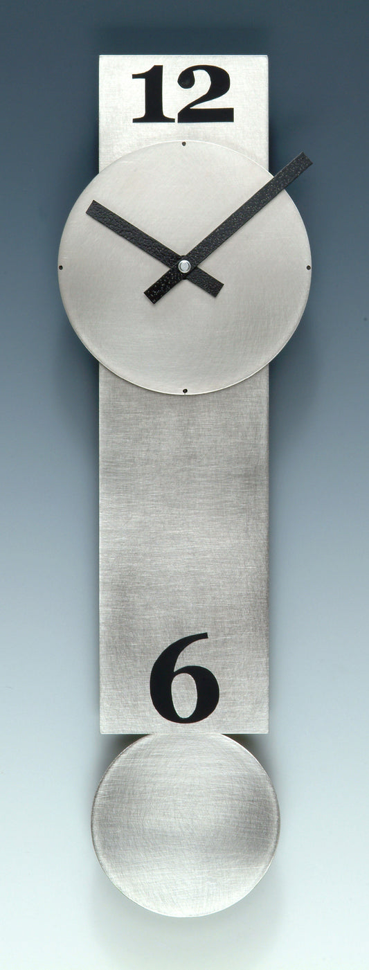 Narrow Steel Pendulum Clock