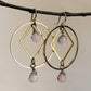 Kinetic Circle Diamond Drop Dangles