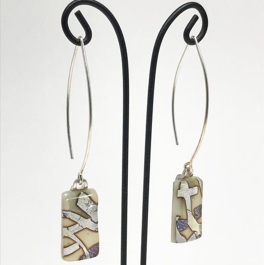 Fused Glass with Angled Ear Wire