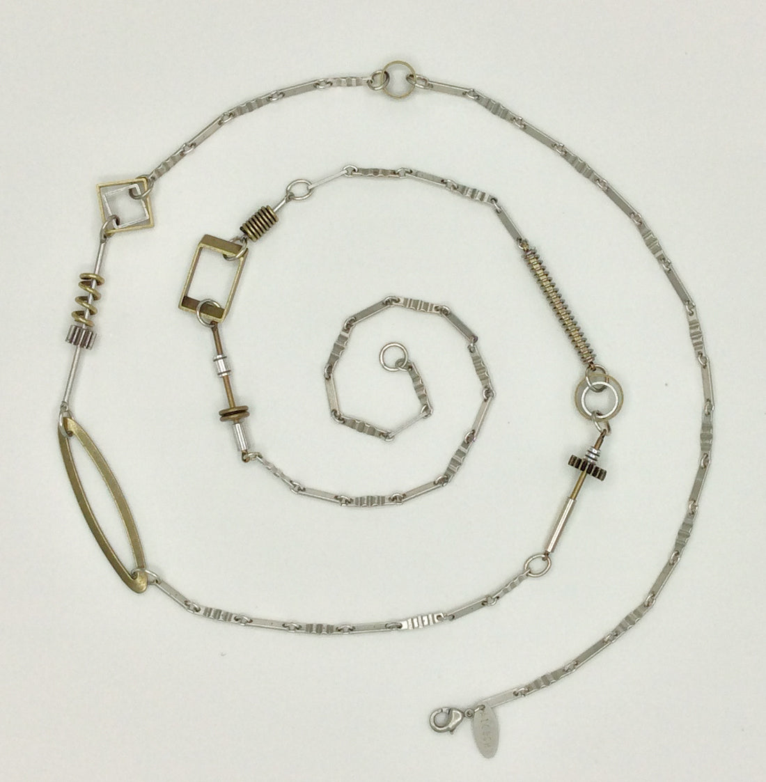 Long Artful Geometric Necklace - 4775