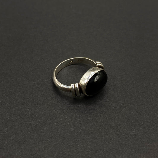 Oval Black Onyx Ring