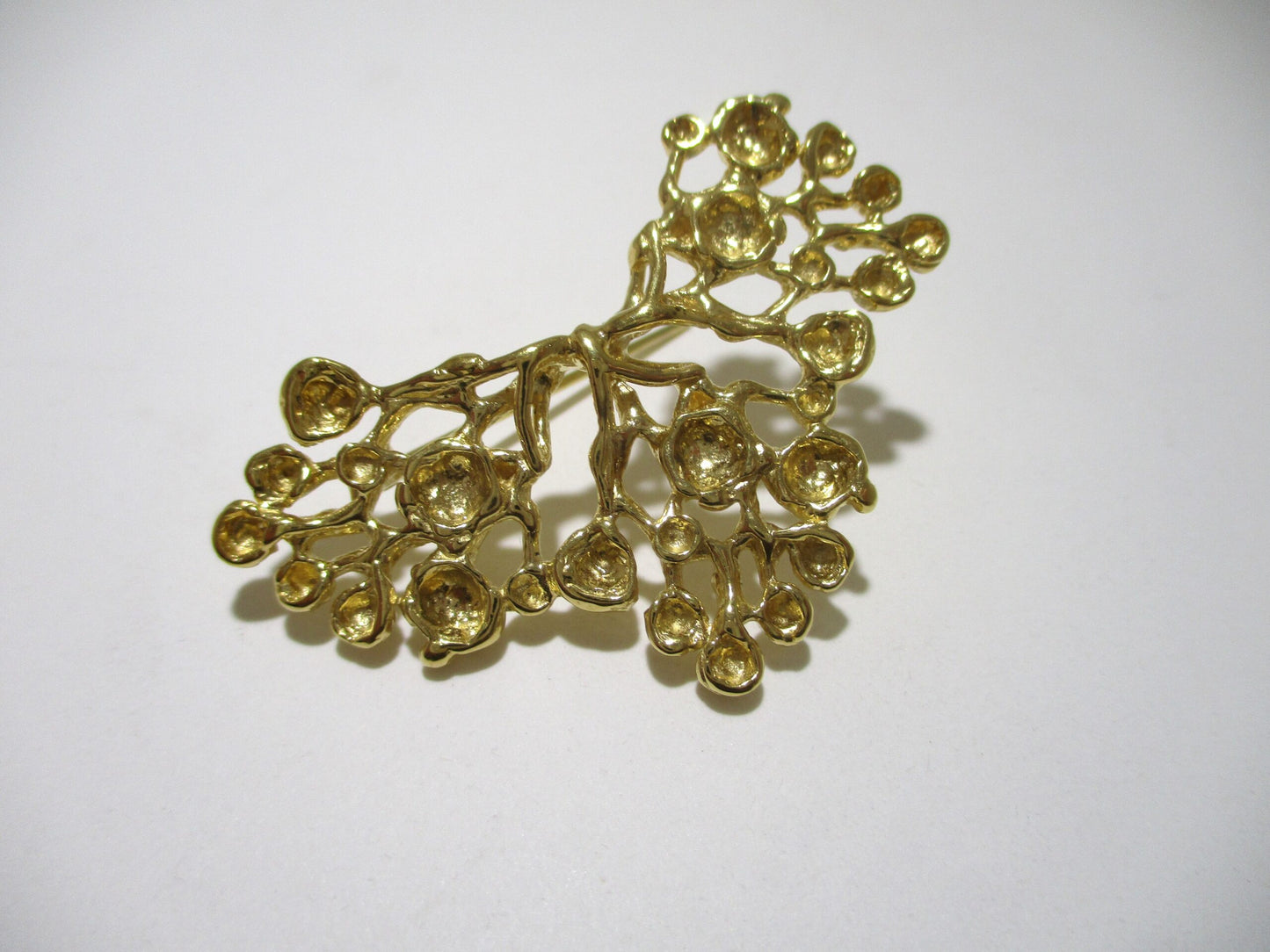 Golden Seed Pod Brooch