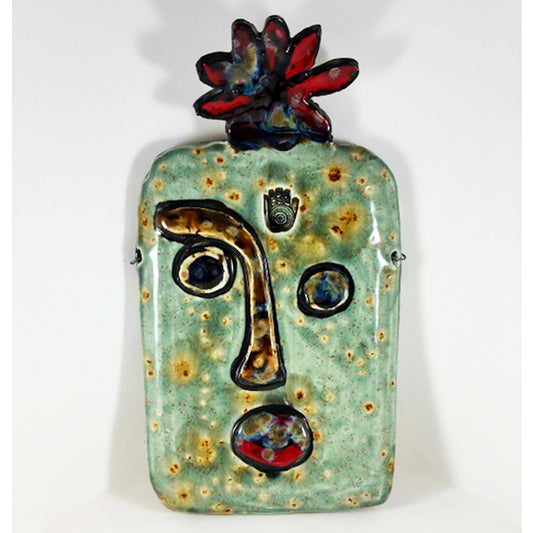 Green Mask with Flower