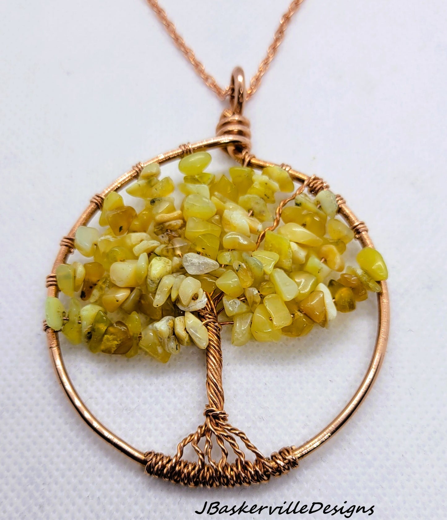 Peridot Tree of Life Necklace