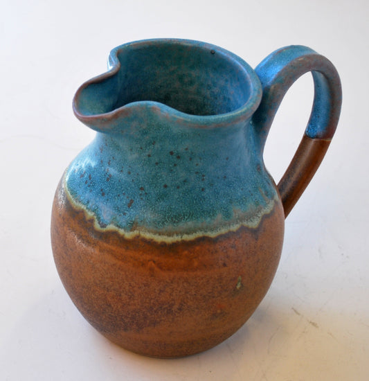 Small Turquoise and Rust Pitcher