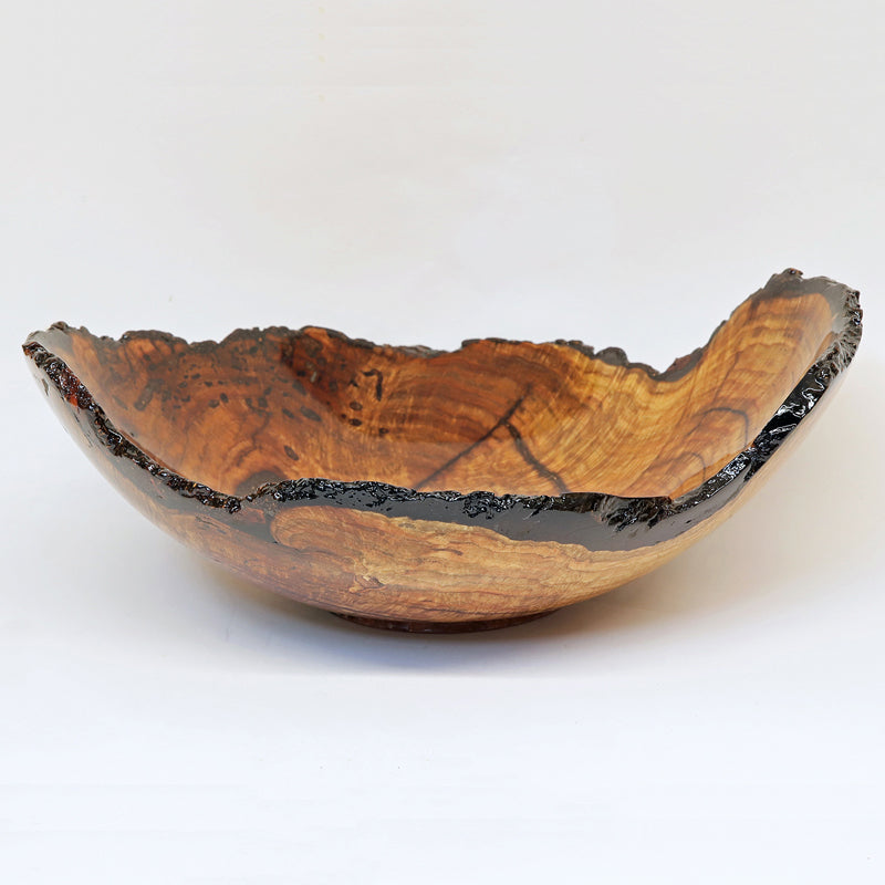 Maple Burl Bark Edge Bowl