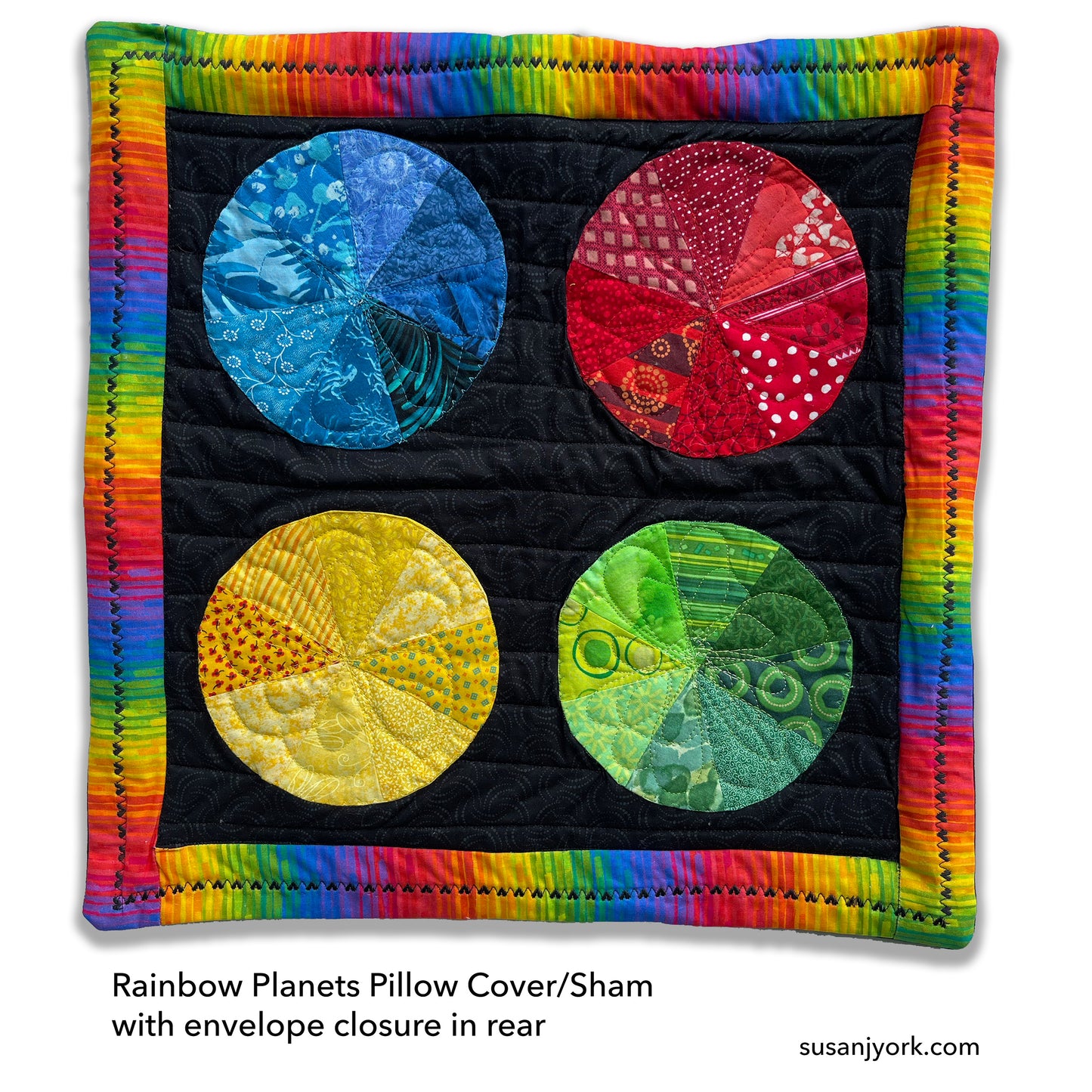 Rainbow Planets Pillow Cover/Sham