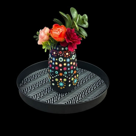 Bursting Dots-Hexagon Vase