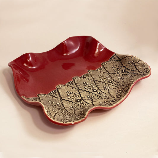Rounded Square 1/2 Lace Dish