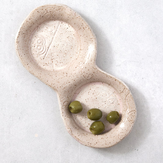 Nuts or Olives Serving Tray, 2 Bowls