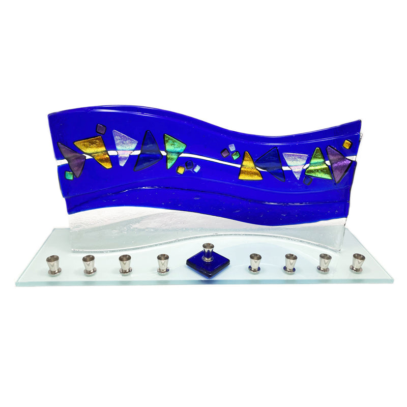 Blue Quasar Menorah