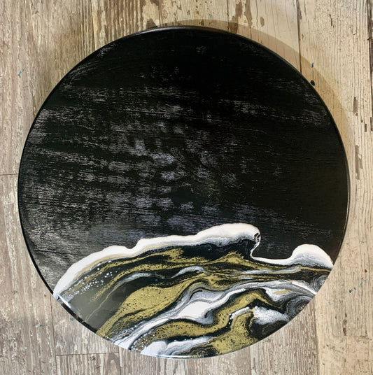 23" Lazy Susan in Black Mango wood