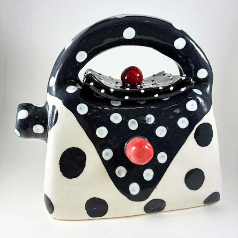 B&W Handbag Teapot