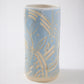 Carved Morning Fog and White Tall Botanic Vase