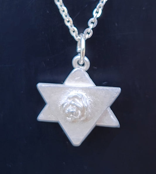 Small Star of David with Rose