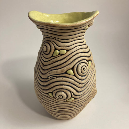 Medium Vase with Spiraled Coils